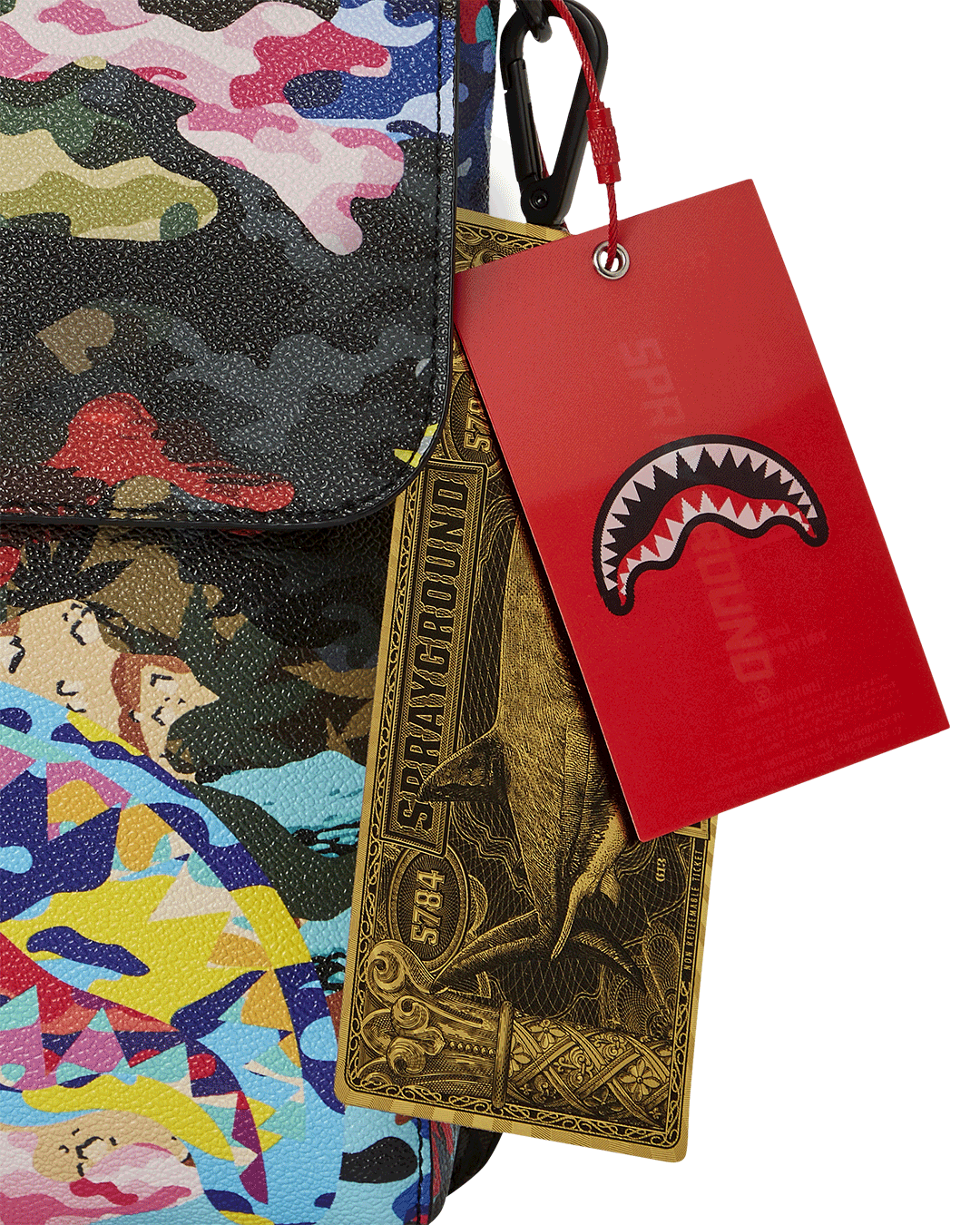 Sliced and Diced Camo Messenger Sling Bag - Image 11