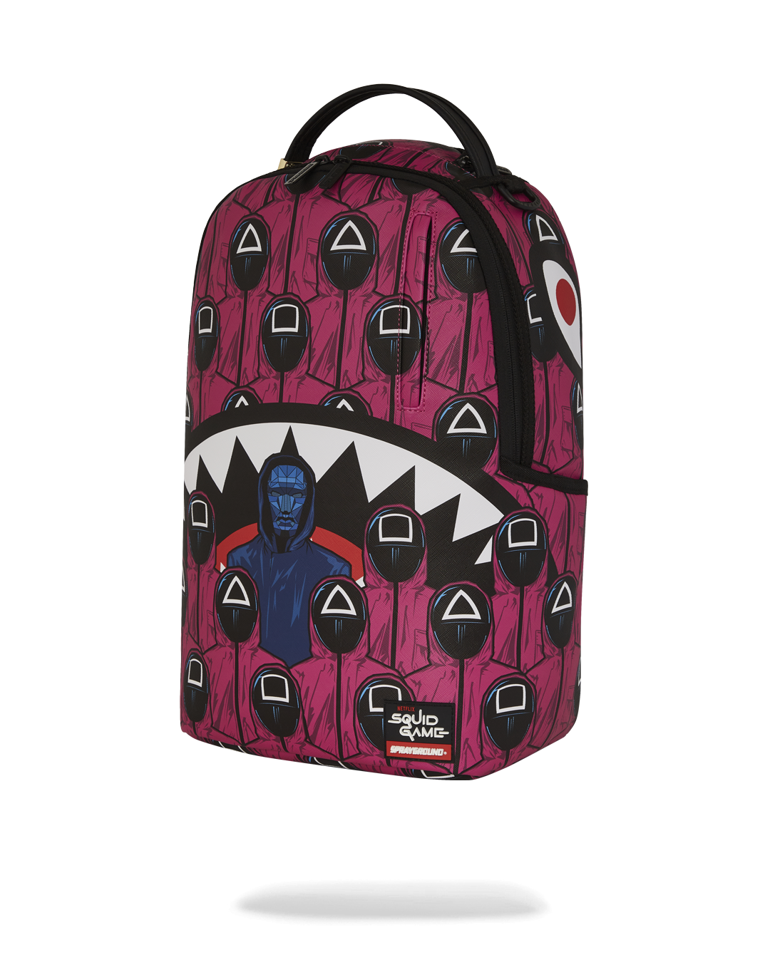 Squid Game Collab Front Man & Pink Guard Sharks Backpack - Image 9