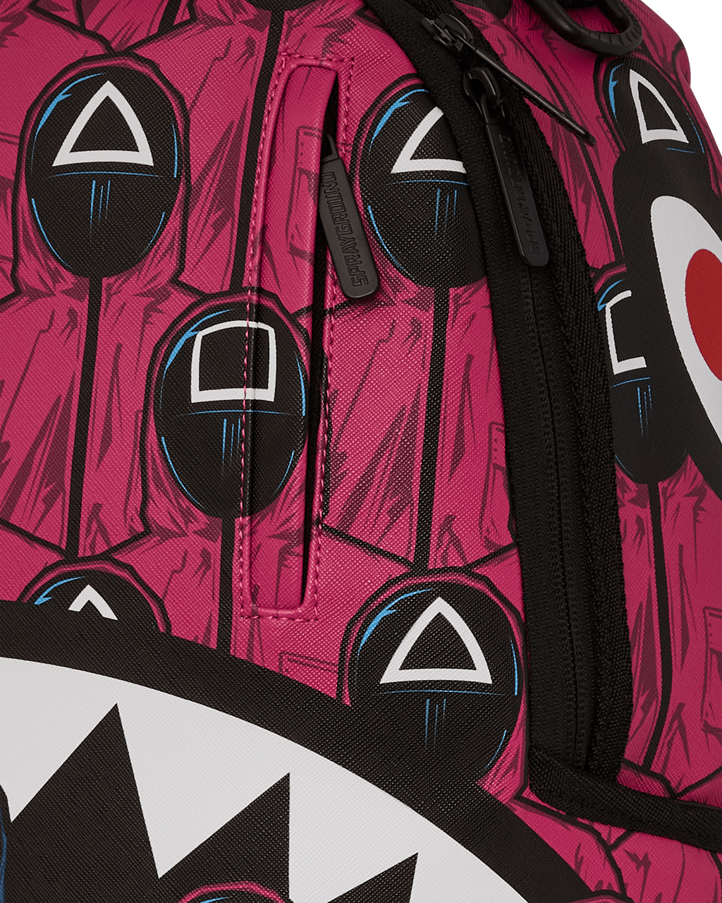 Squid Game Collab Front Man & Pink Guard Sharks Backpack - Image 11