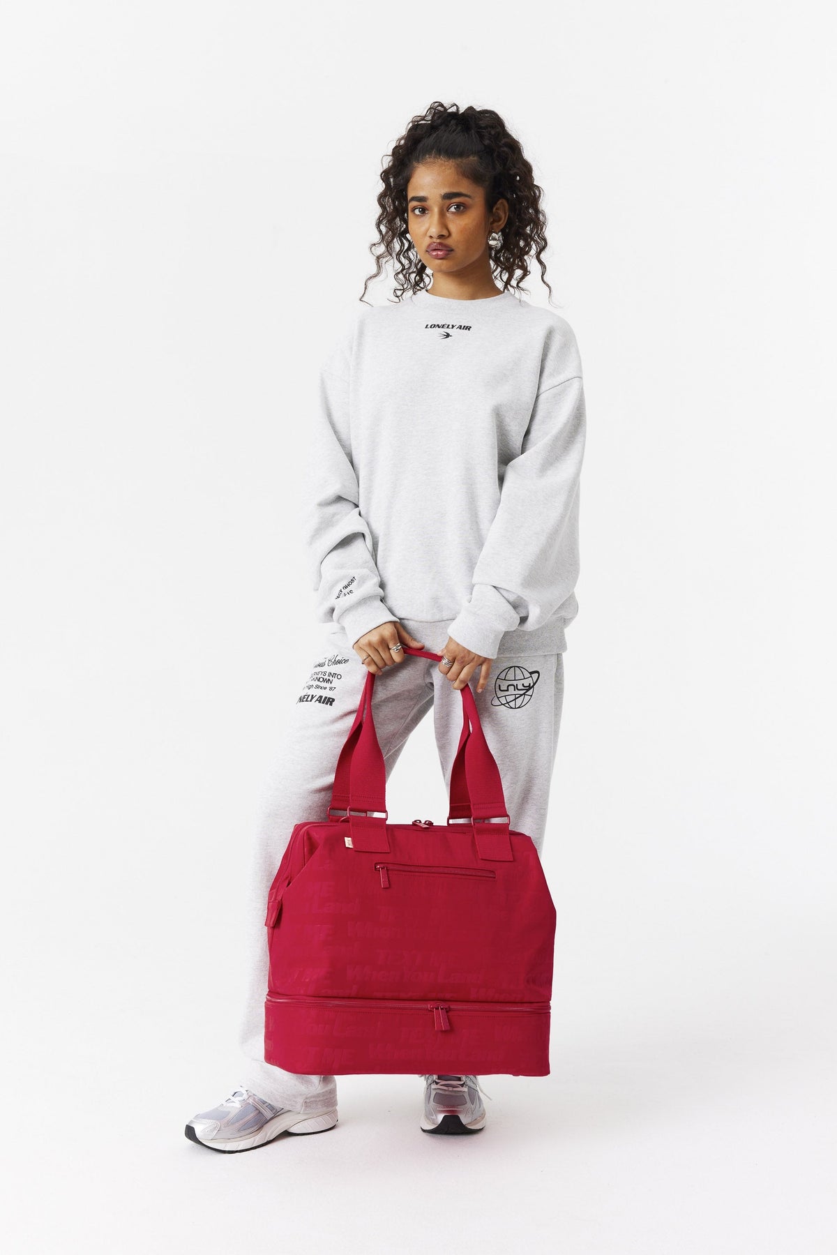 The Mini Weekender in Text Me Red - Image 9