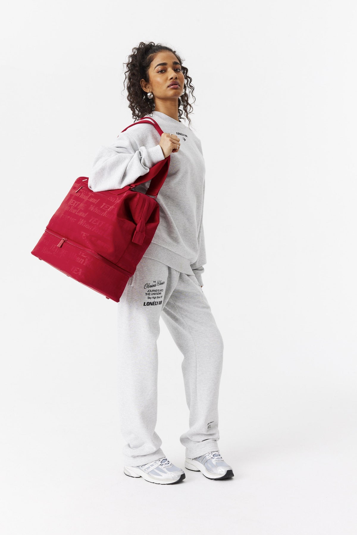 The Mini Weekender in Text Me Red - Image 10