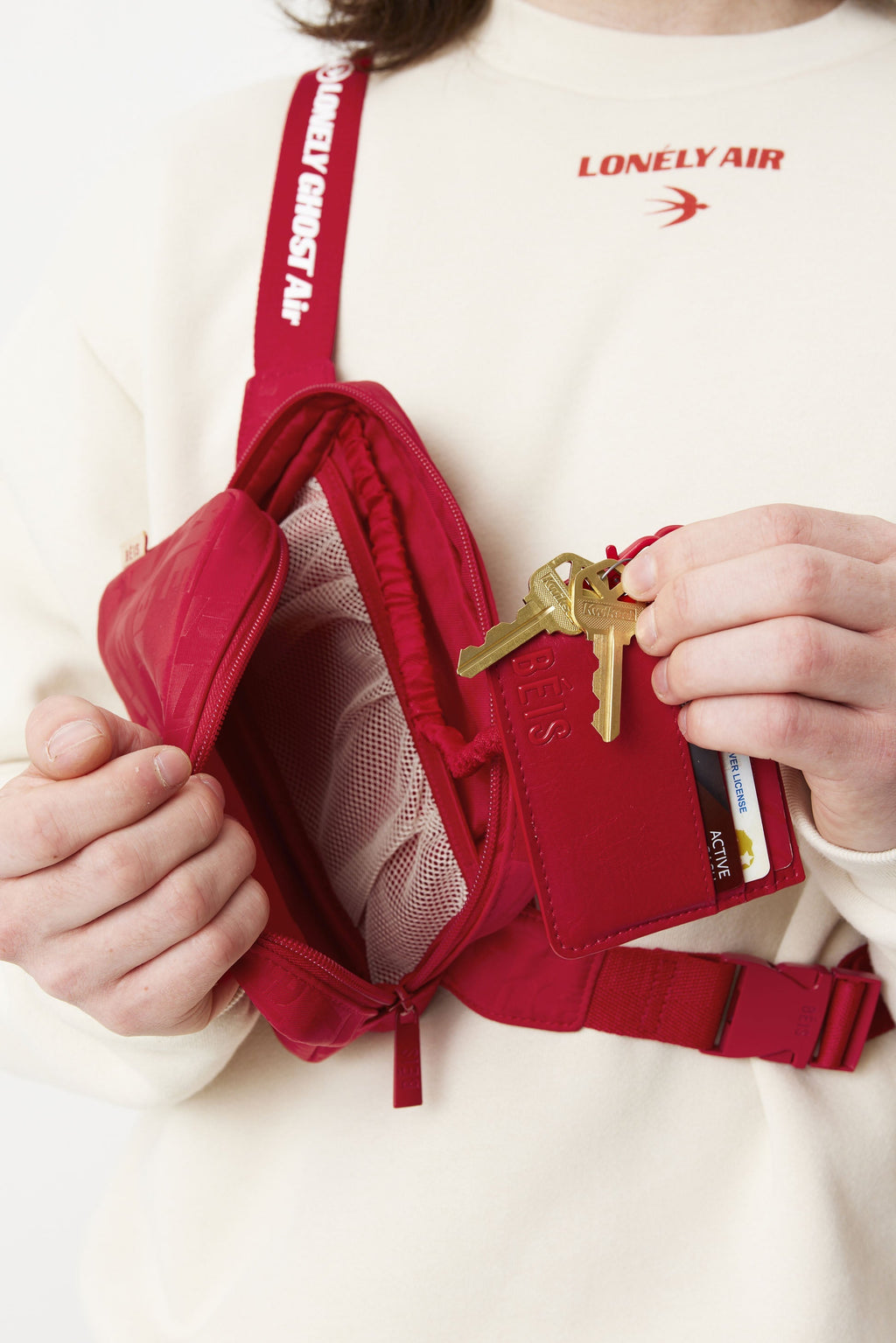 The Belt Bag in Text Me Red - Image 4
