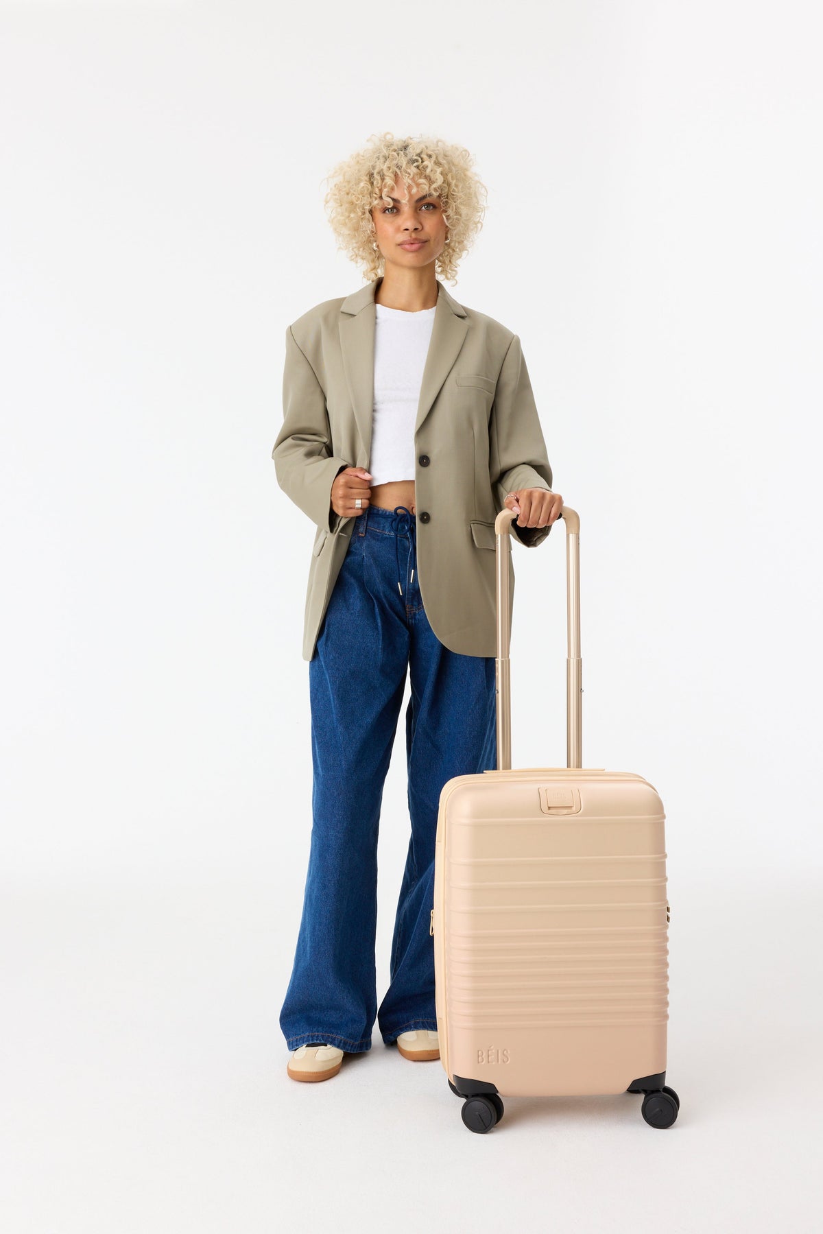 The Carry-On Roller in Beige - Image 3