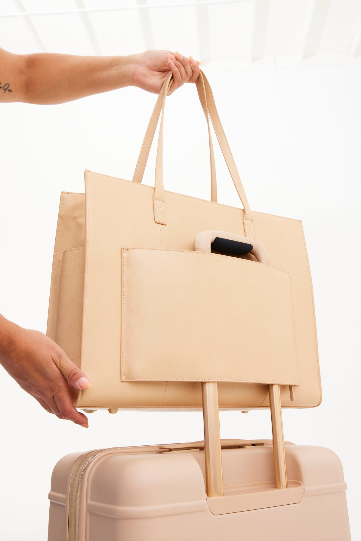 Resale The Large Work Tote in Beige - Image 10