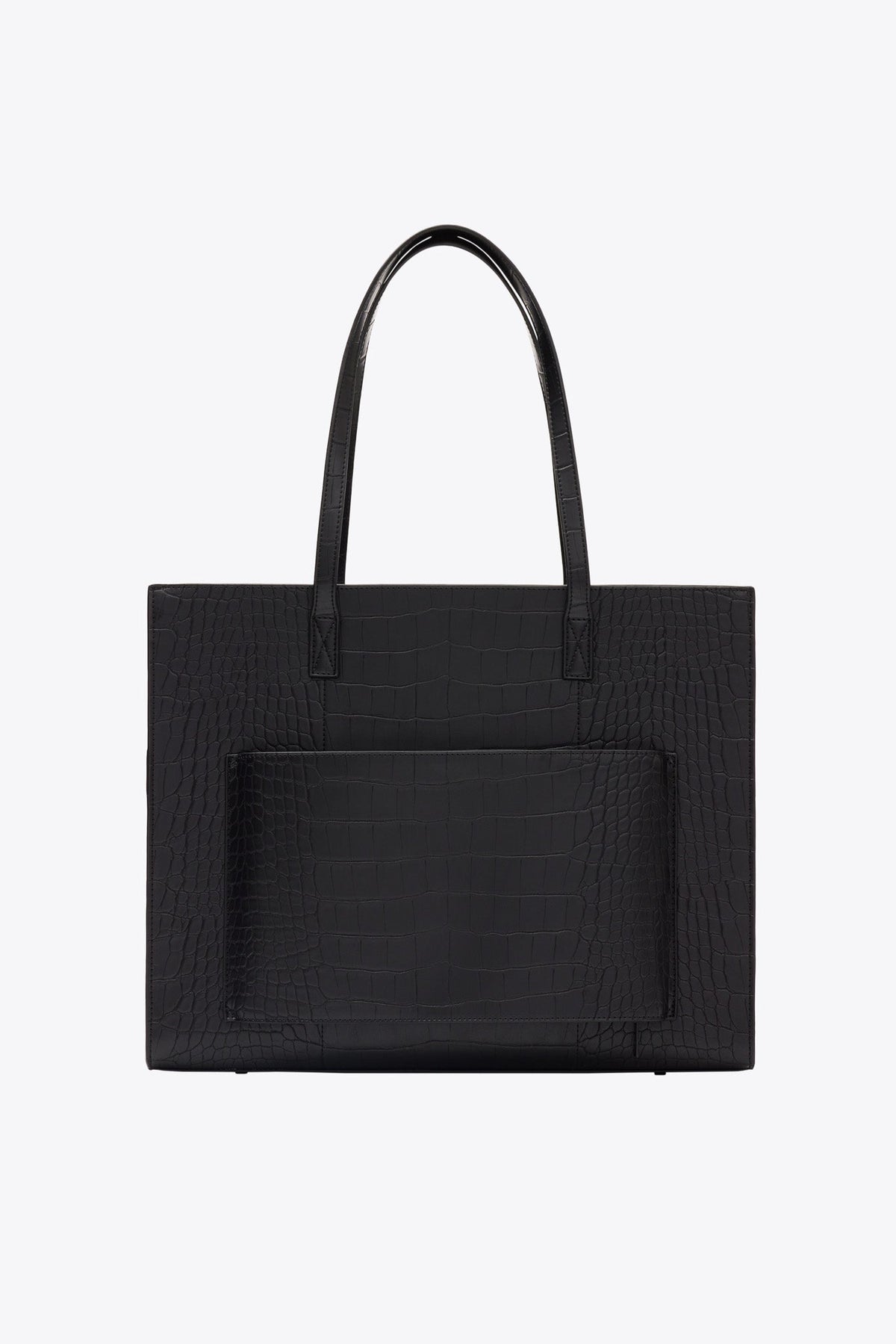 Resale The Large Work Tote in Black Croc - Image 3