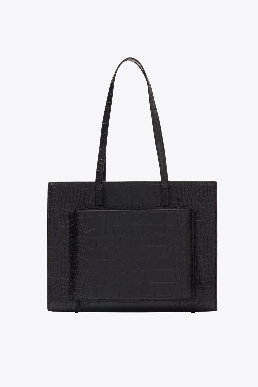 The Work Tote in Black Croc - Image 3