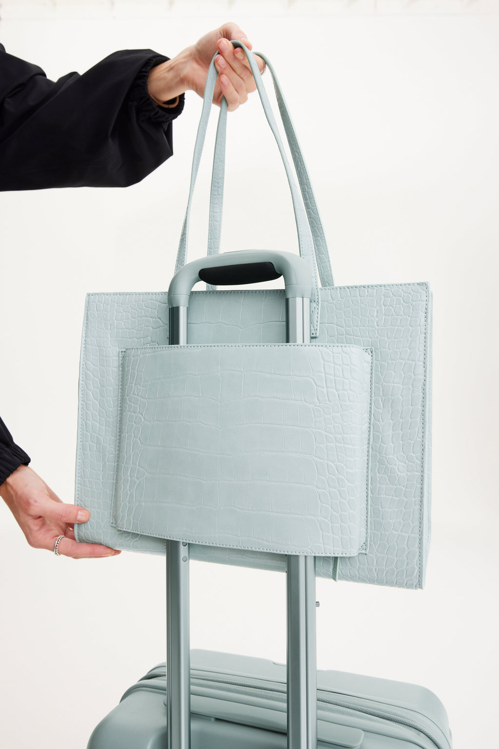 Resale The Work Tote in Slate Croc - Image 12