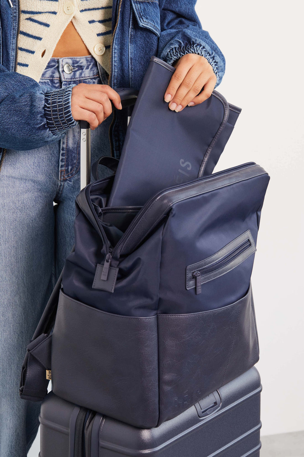 The Backpack Diaper Bag in Navy - Image 8