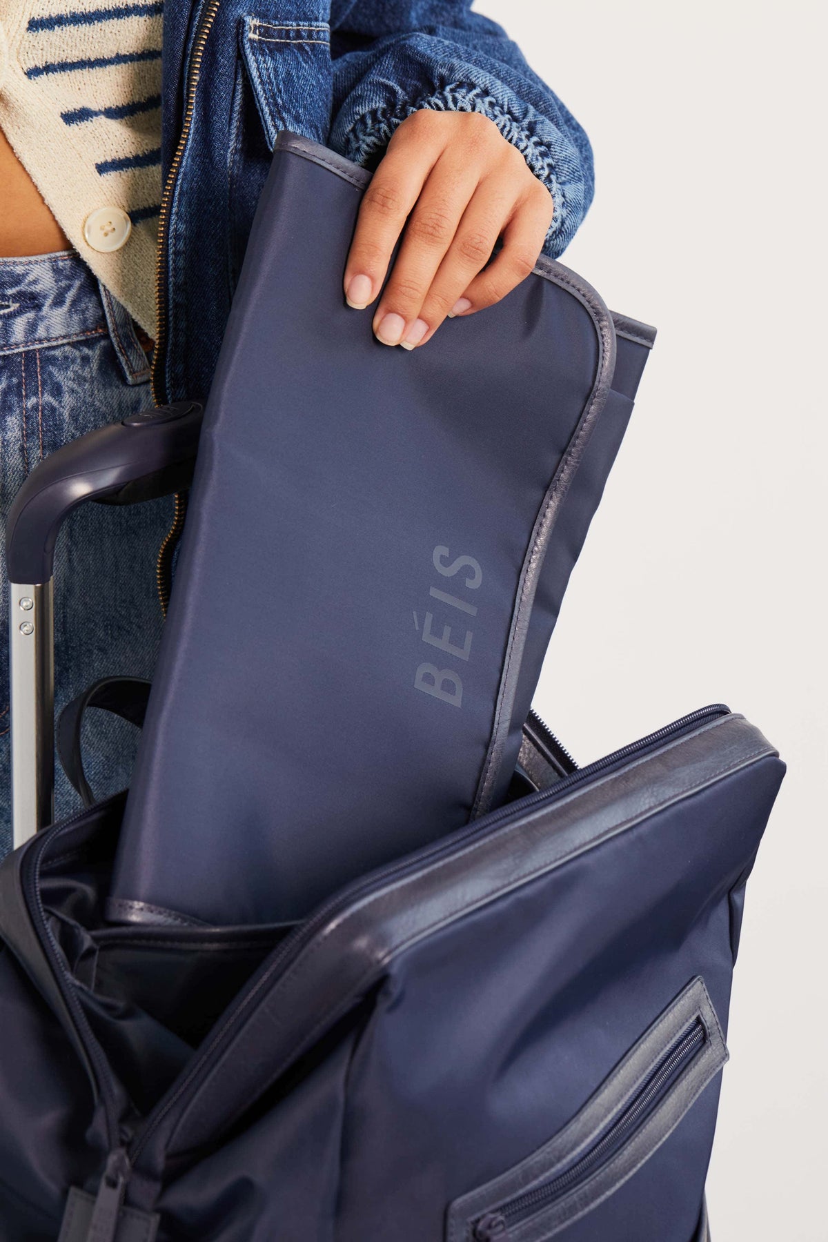 The Backpack Diaper Bag in Navy - Image 9