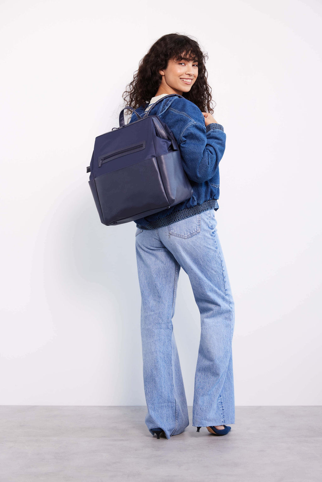 The Backpack Diaper Bag in Navy - Image 5