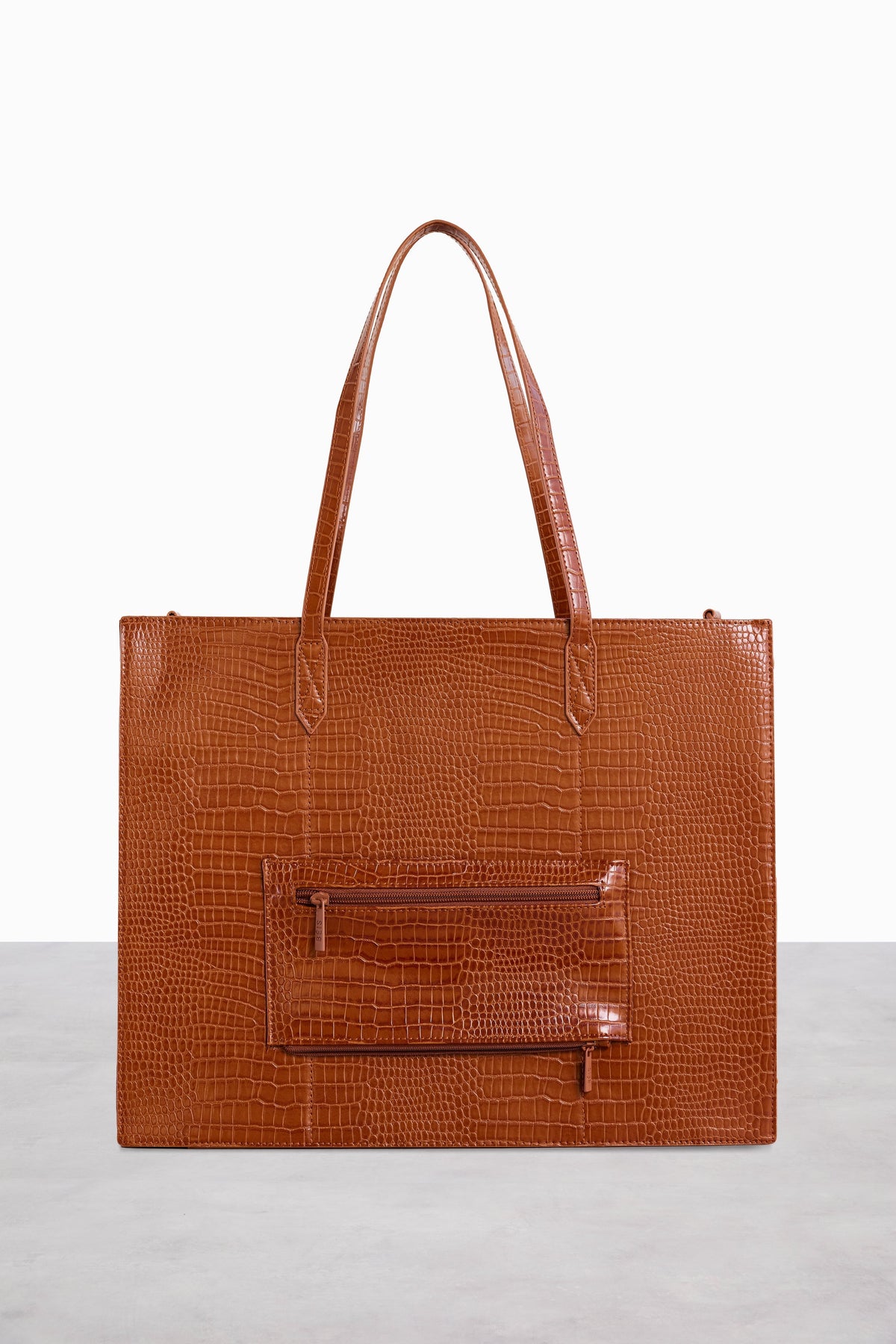 Resale The Large Work Tote in Cognac Croc - Image 3