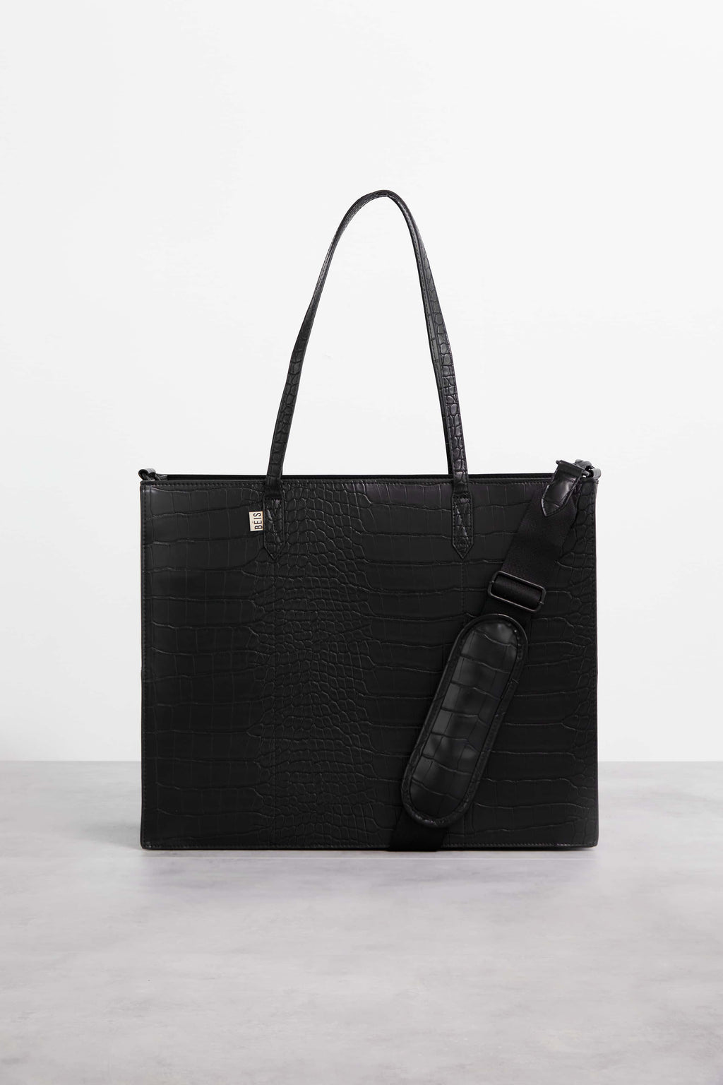 Resale The Large Work Tote in Black Croc - Image 4