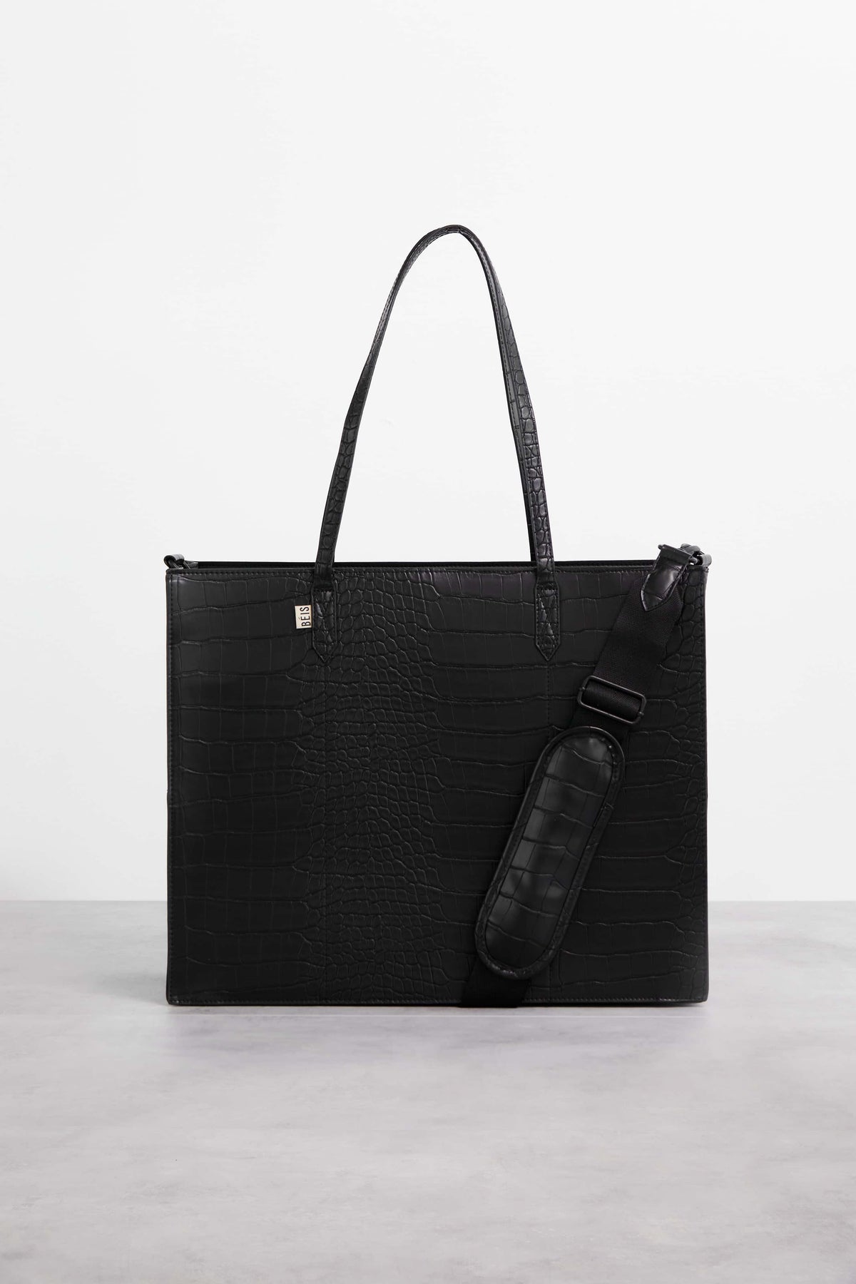 Resale The Large Work Tote in Black Croc - Image 4