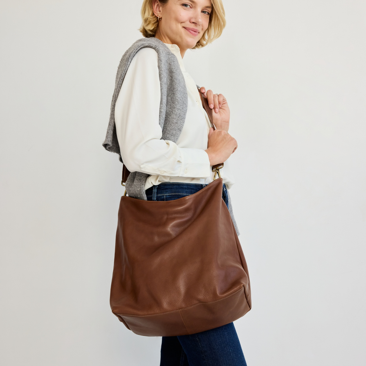 Bree Milled Leather Shoulder Bag - Image 11