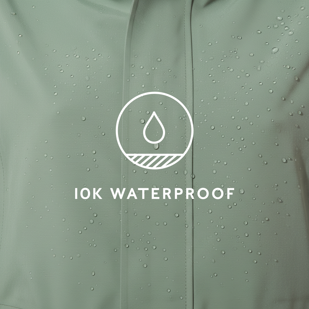 Burradon Womens Waterproof Jacket - Light Forest - Image 10