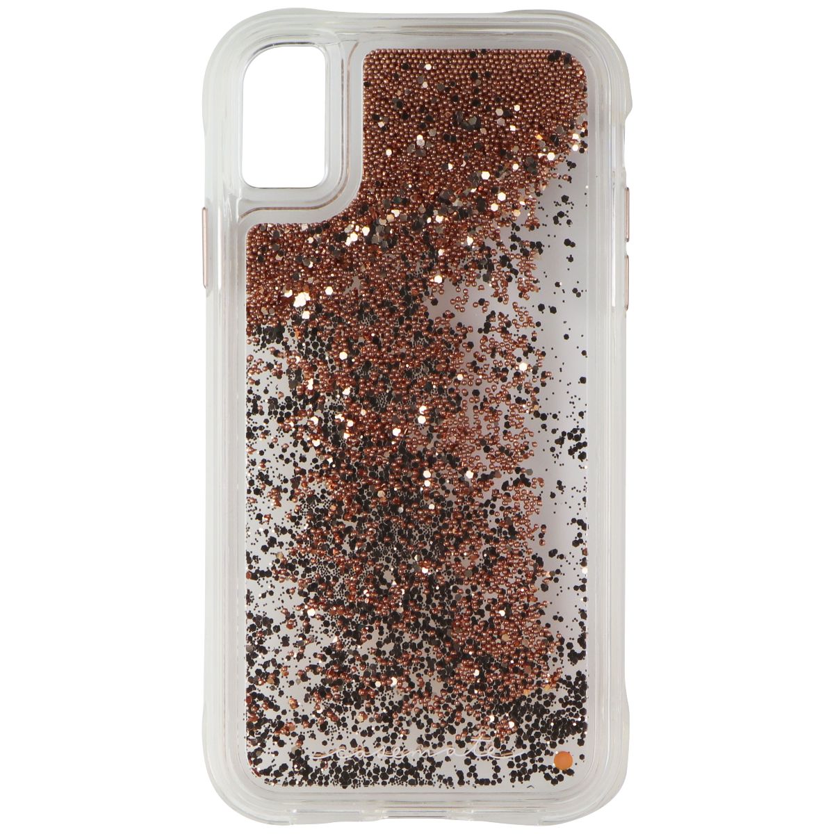 Case-Mate Waterfall Series Liquid Glitter Case for Apple iPhone XR - Gold - New - Image 2