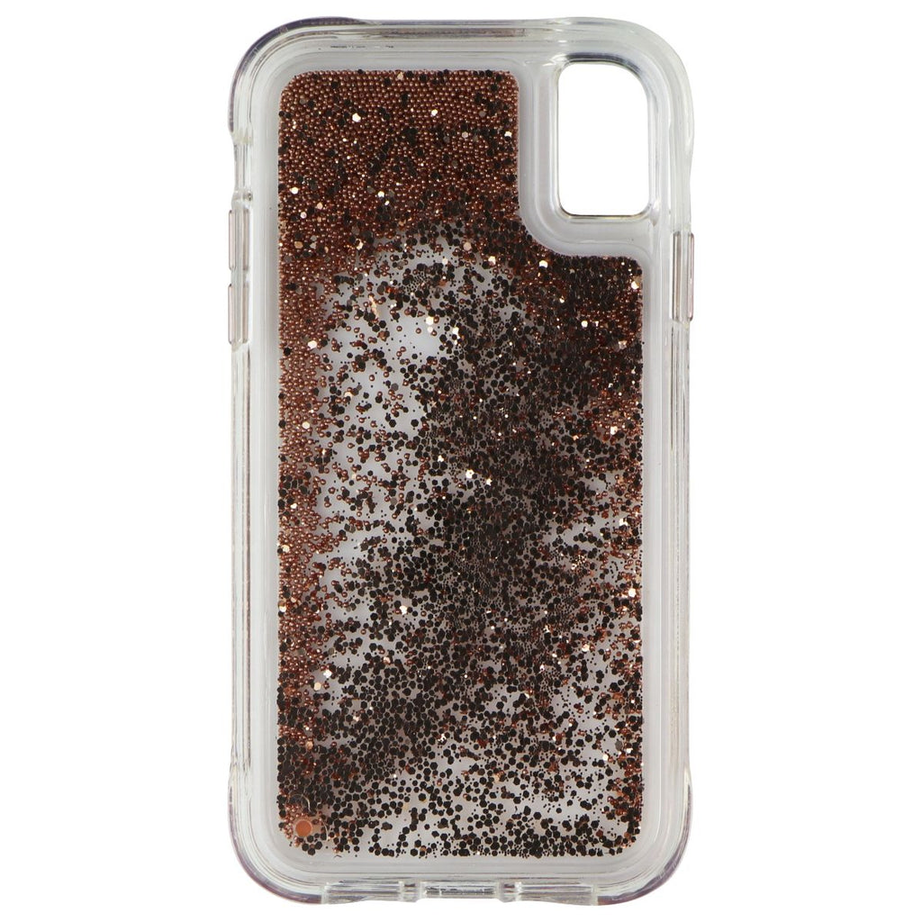 Case-Mate Waterfall Series Liquid Glitter Case for Apple iPhone XR - Gold - New - Image 3