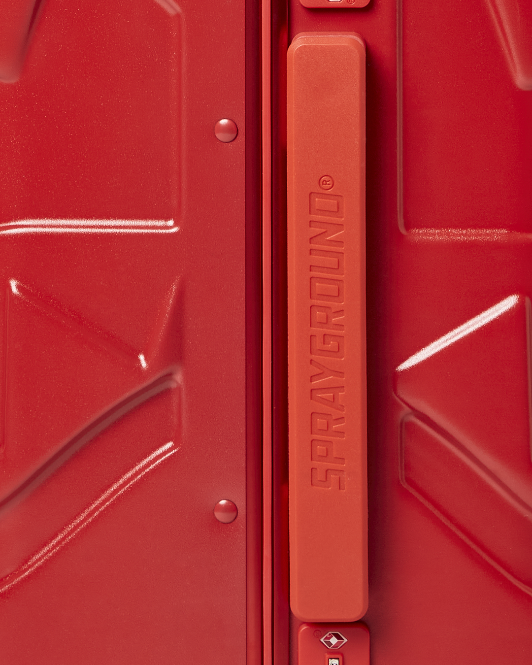 Molded Sharkitecture Red Hardshell Carry-On Luggage - Image 9