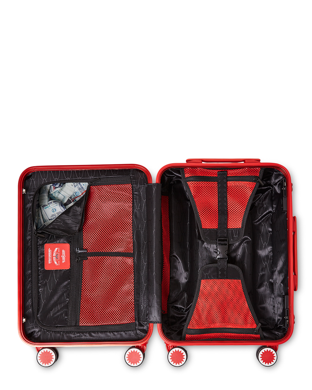 Molded Sharkitecture Red Hardshell Carry-On Luggage - Image 12