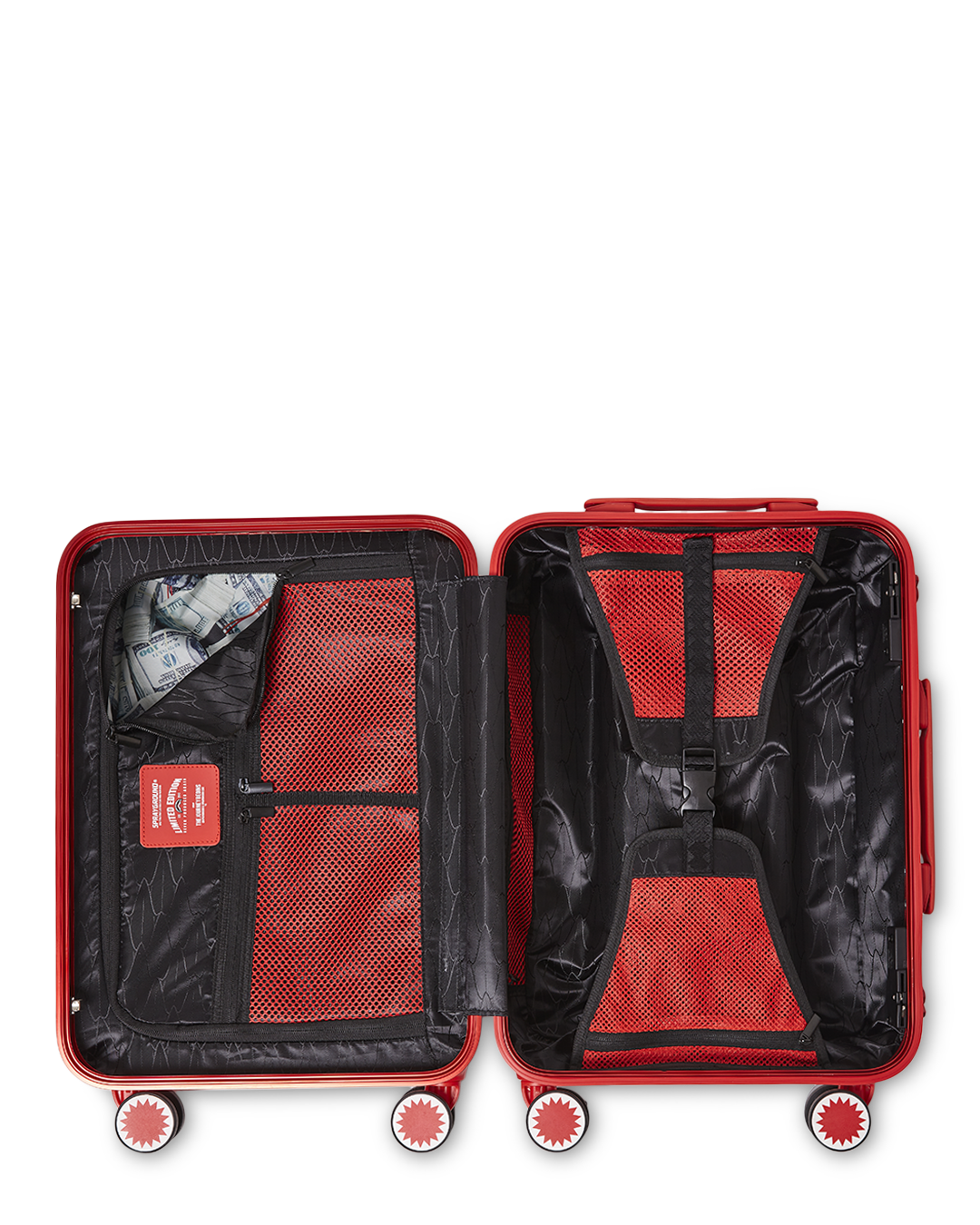 Molded Sharkitecture Red Hardshell Carry-On Luggage - Image 12