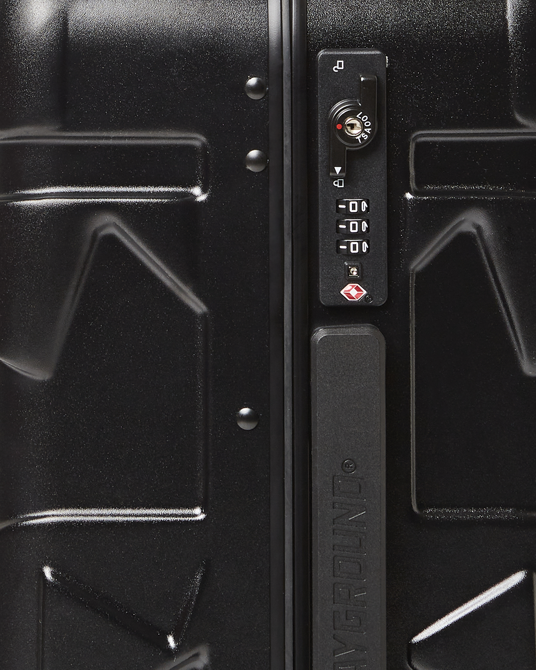 Molded Sharkitecture Black Hardshell Carry-On Luggage - Image 9