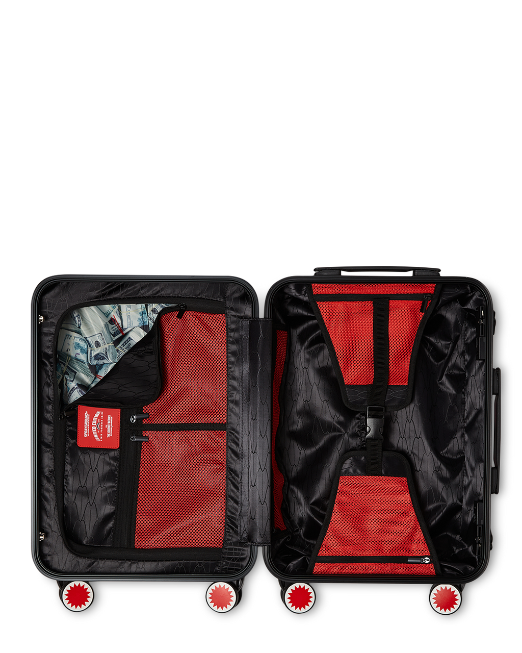Molded Sharkitecture Black Hardshell Carry-On Luggage - Image 15