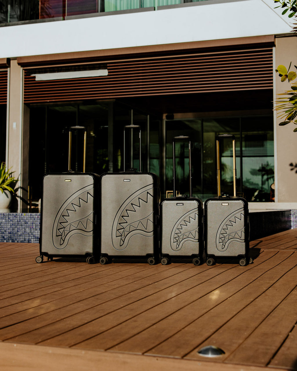 Reality Check Sharkitecture Carry-On Jetblack Luggage (Gunmetal Hardware) - Image 8