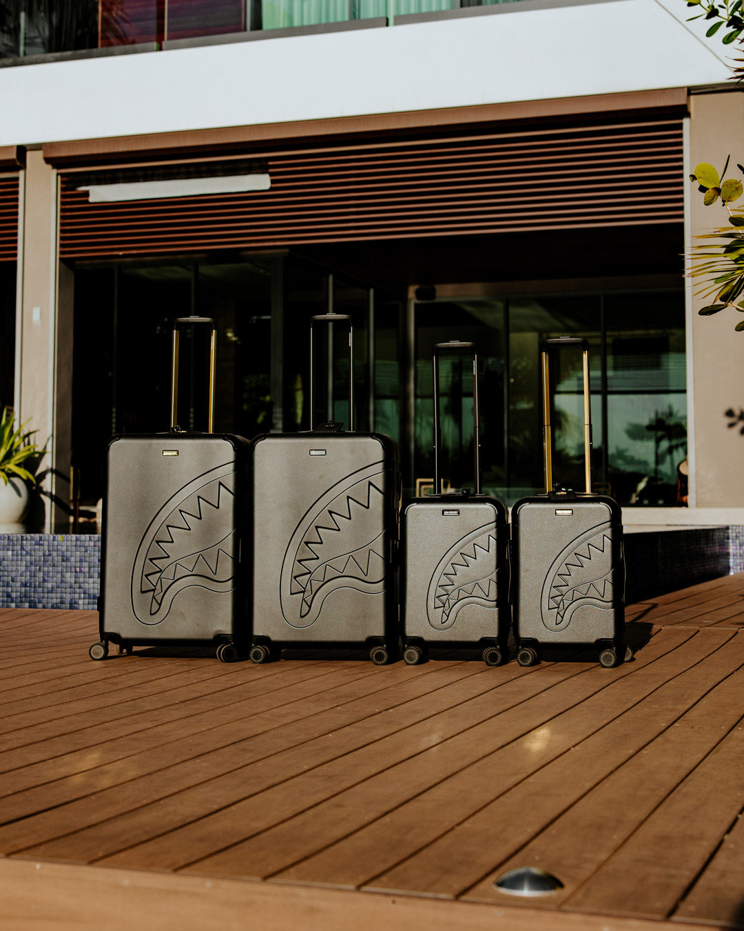Reality Check Sharkitecture Carry-On Jetblack Luggage (Gunmetal Hardware) - Image 8