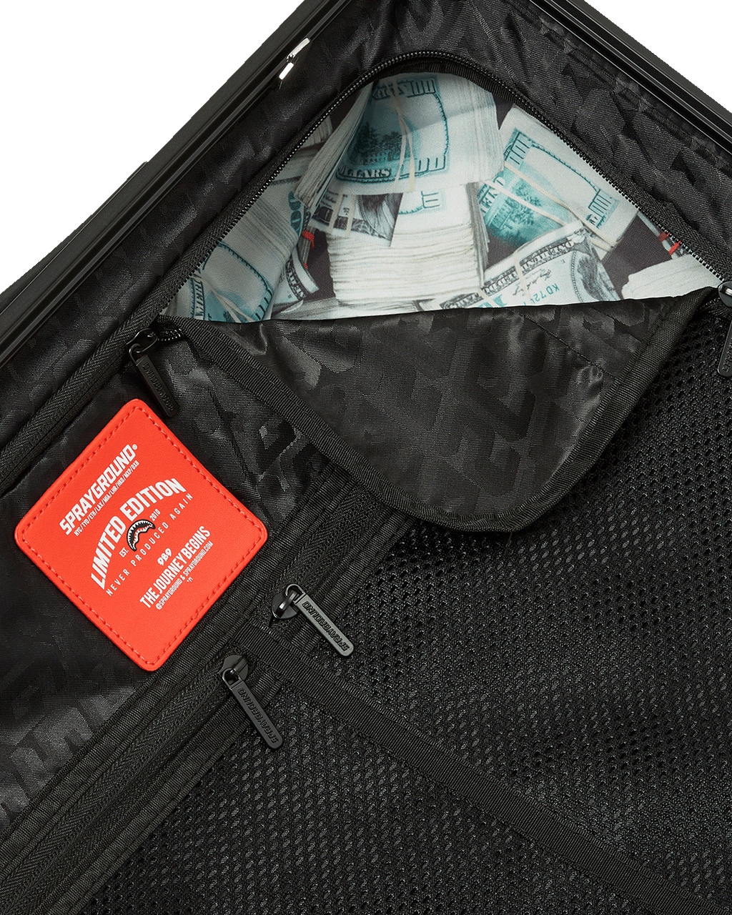 Reality Check Sharkitecture Carry-On Jetblack Luggage (Gunmetal Hardware) - Image 17