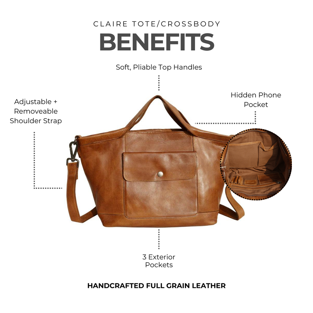 Claire Leather Crossbody Bag - Image 4