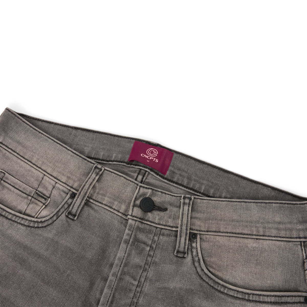 CNCPTS Coated Straight Denim (Black/Grey) - Image 3