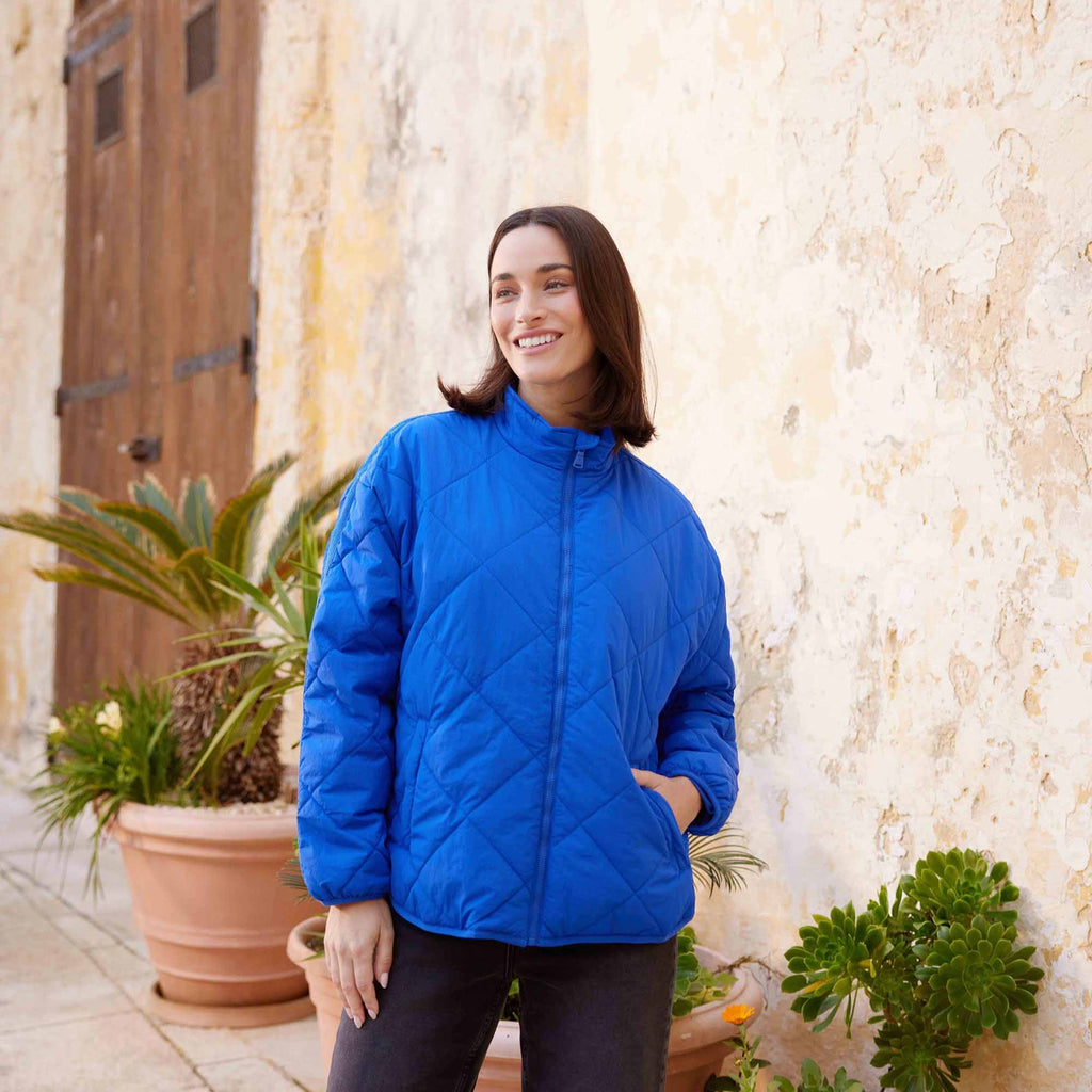 Cirnan Womens Shower Resistant Insulated Packaway Jacket - Ultra Marine - Image 2