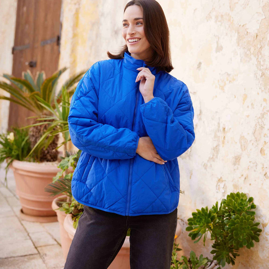Cirnan Womens Shower Resistant Insulated Packaway Jacket - Ultra Marine - Image 4