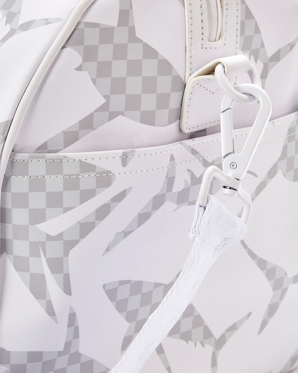 Shark Check (White) Duffle - Image 10