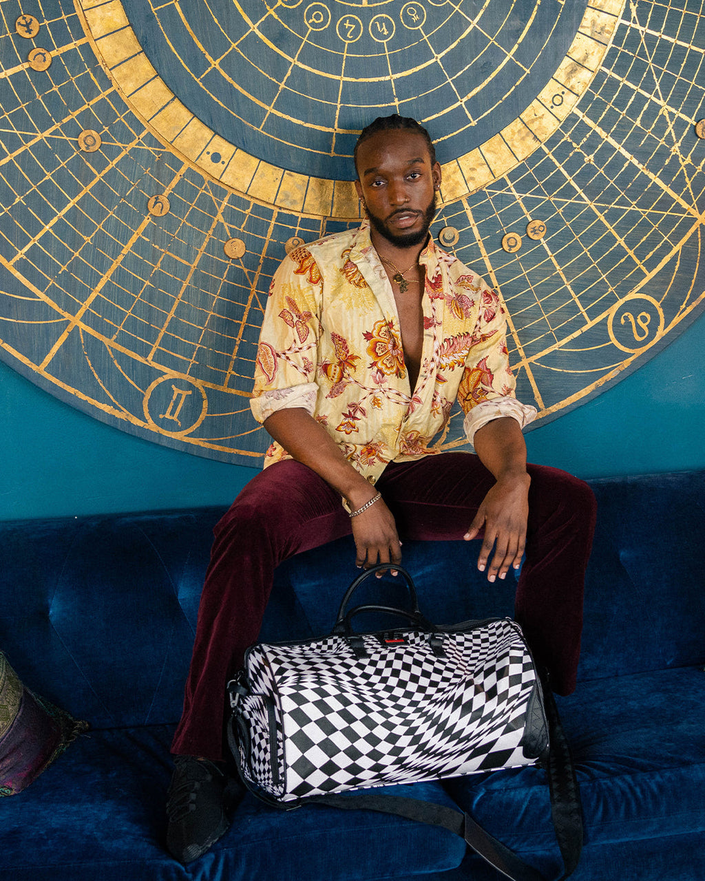 Trippy Check Duffle - Image 2