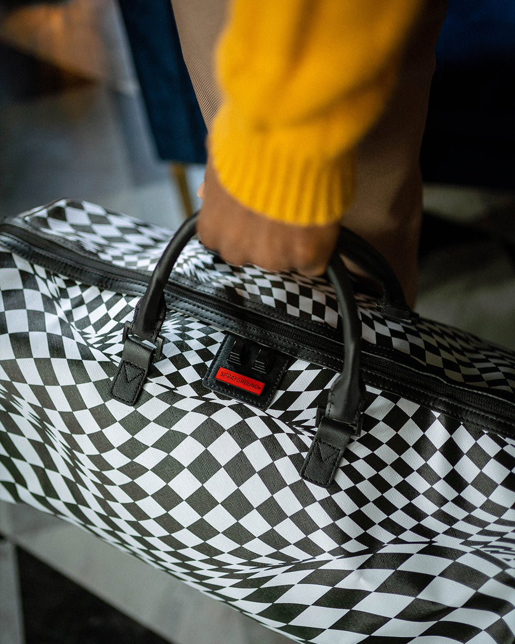 Trippy Check Duffle - Image 6