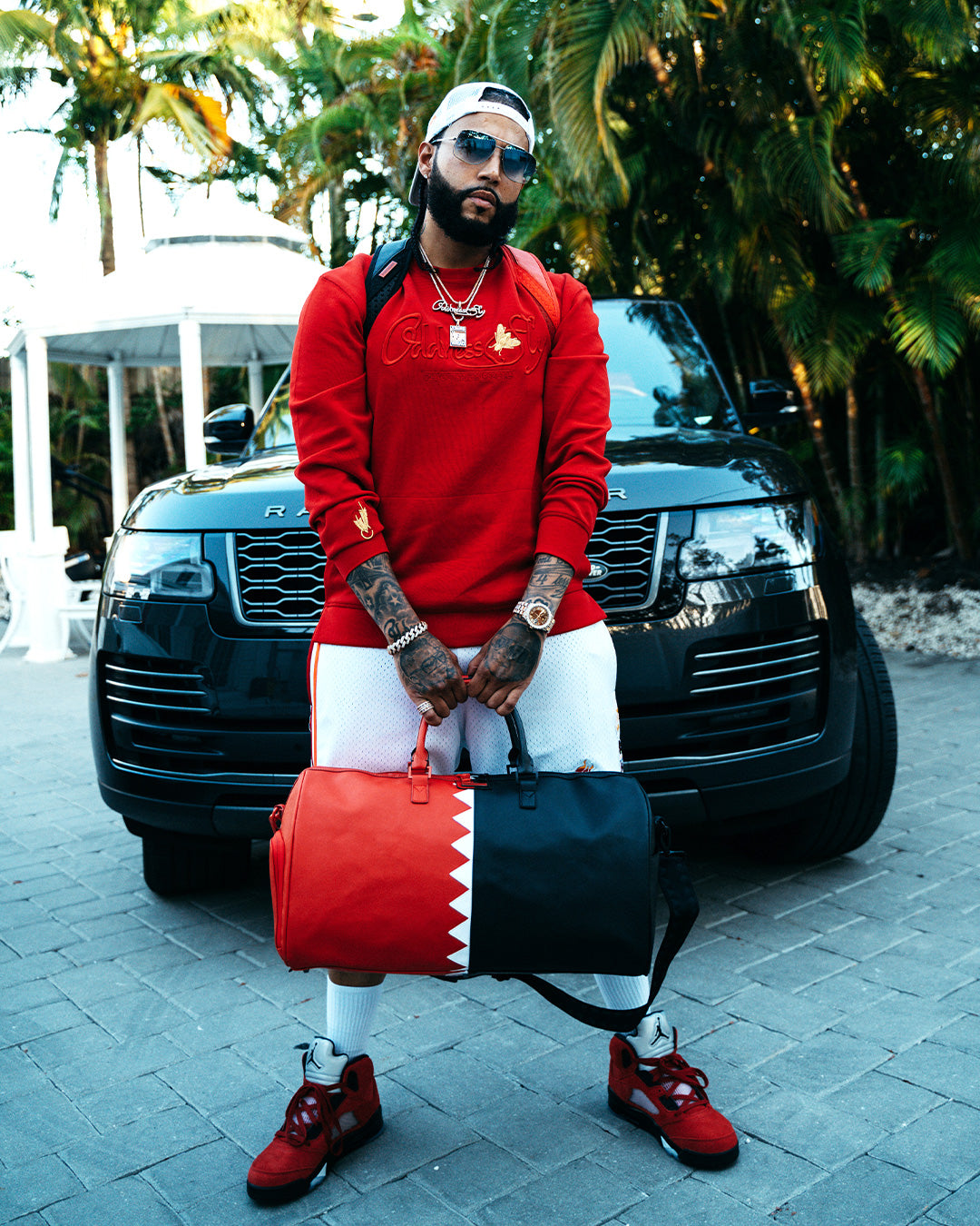 Vertical Shark Cut & Sew Duffle - Image 4