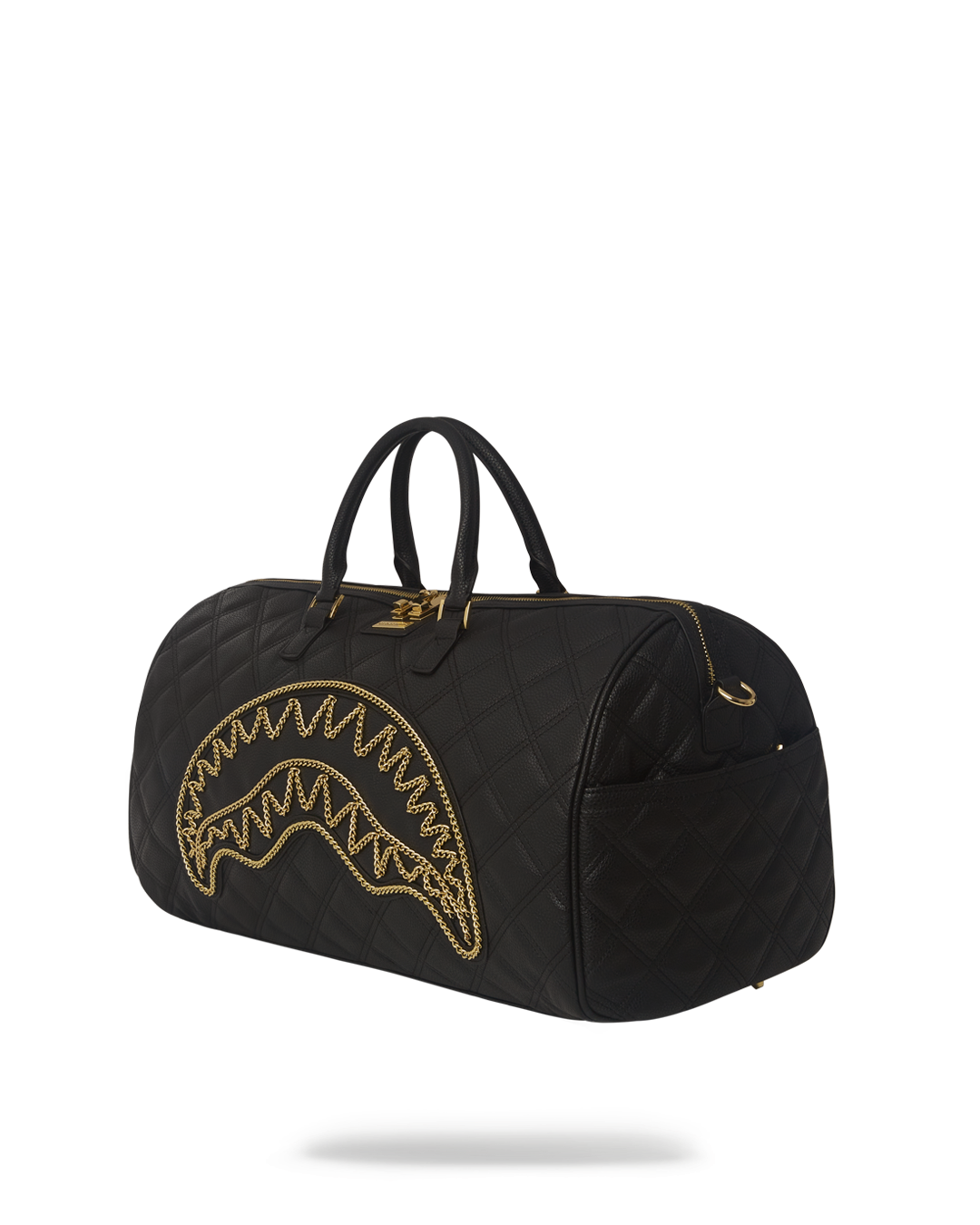 Noir Quilt Gold Chain Shark Duffle - Image 3