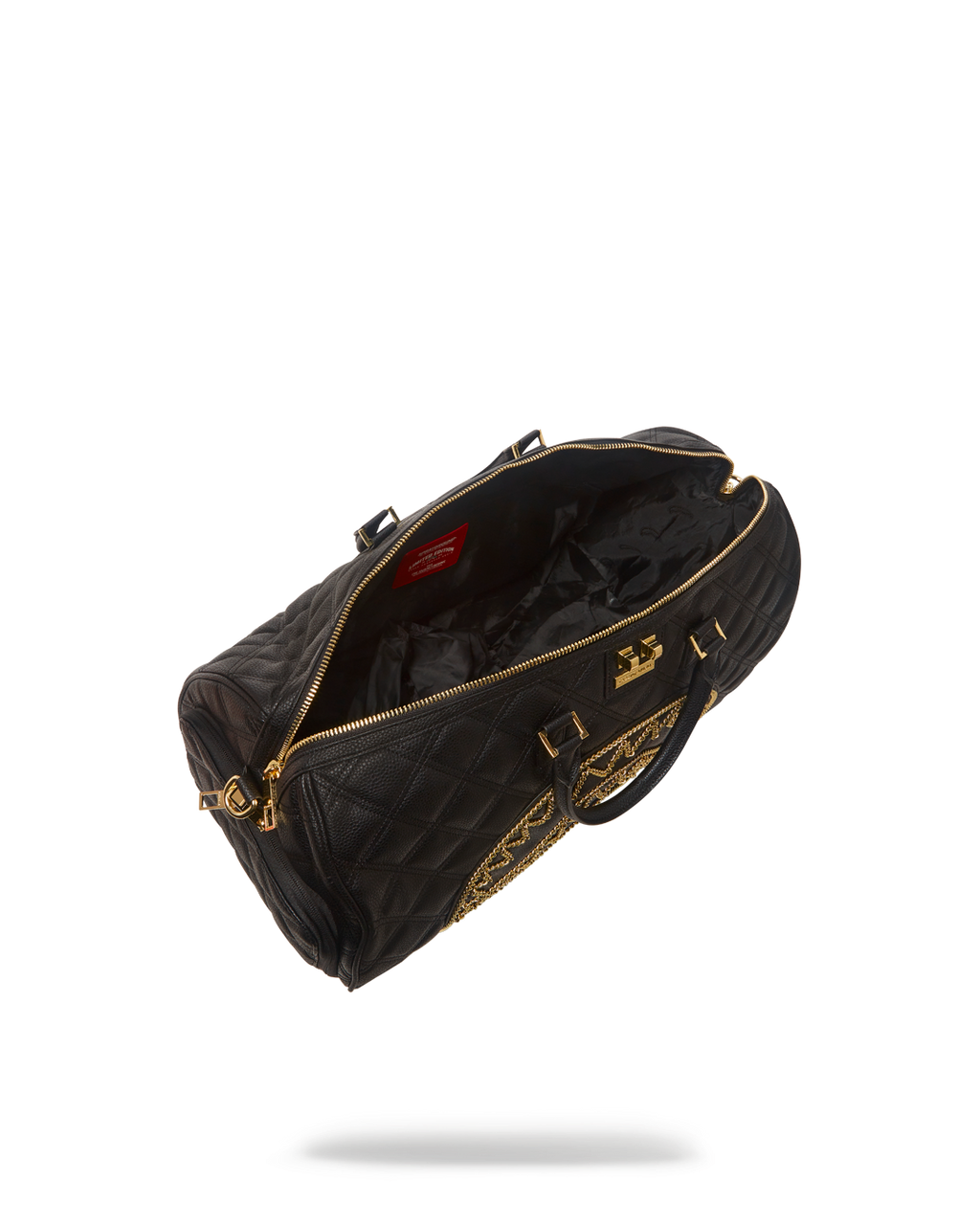 Noir Quilt Gold Chain Shark Duffle - Image 9