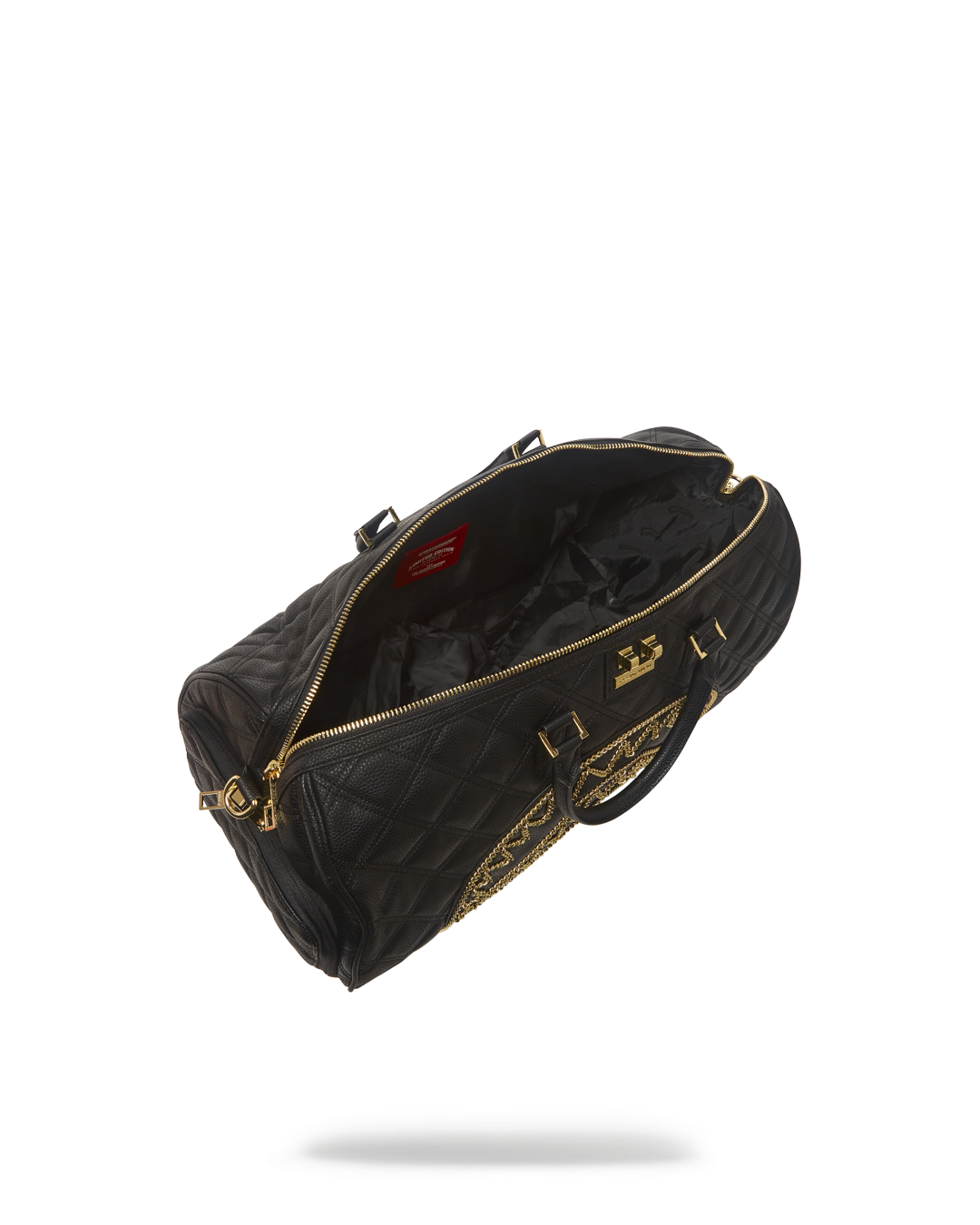 Noir Quilt Gold Chain Shark Duffle - Image 9