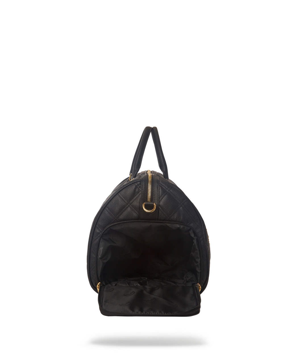 Noir Quilt Gold Chain Shark Duffle - Image 11
