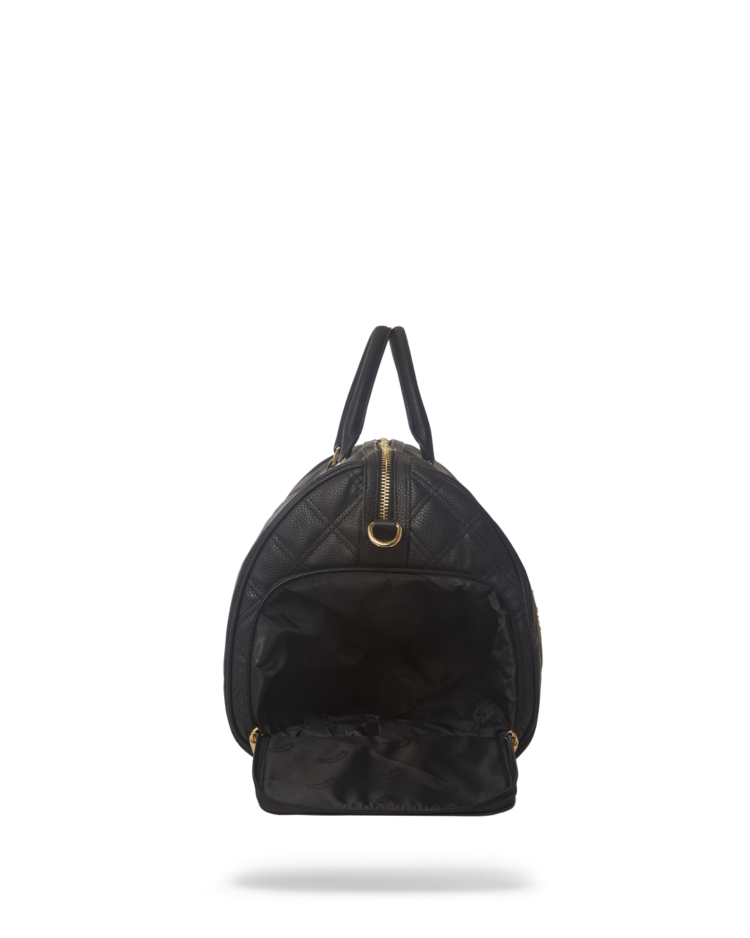 Noir Quilt Gold Chain Shark Duffle - Image 11