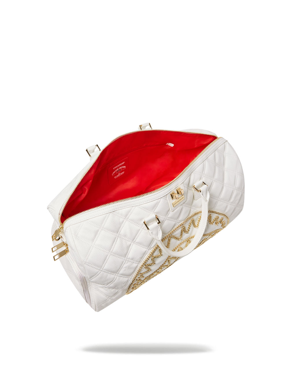 Riviera Le Blanc Gold Chain Shark Duffle - Image 11