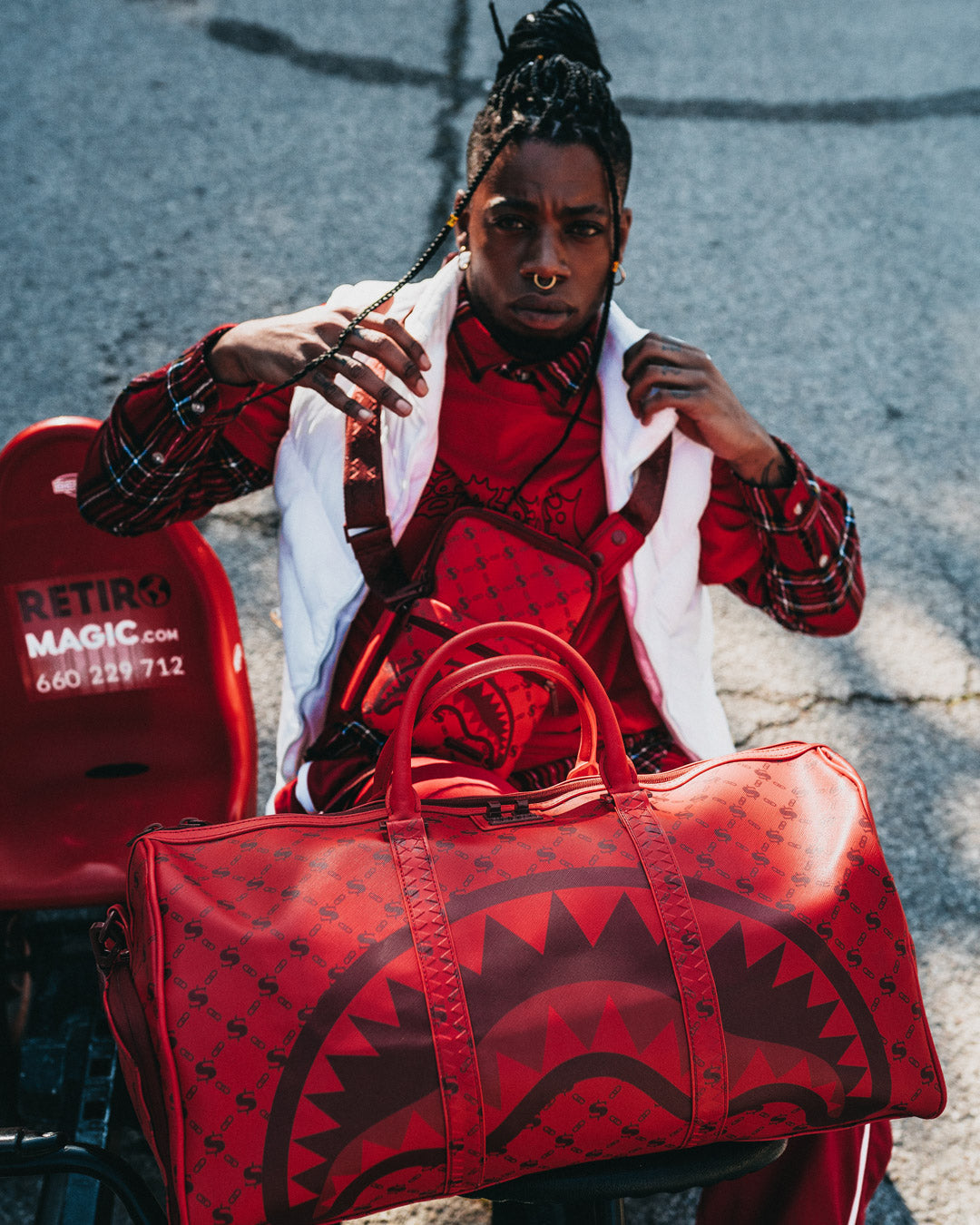 Money Pattern Brick Duffle - Image 4