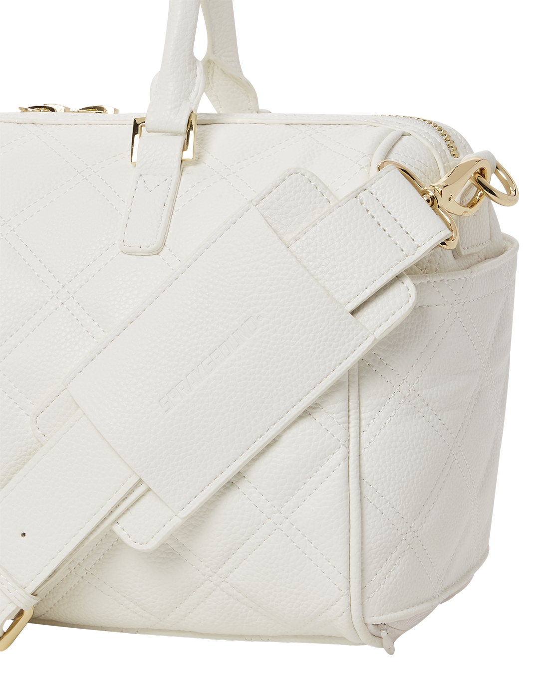 Riviera Le Blanc Gold Chain Shark Mini Duffle - Image 11