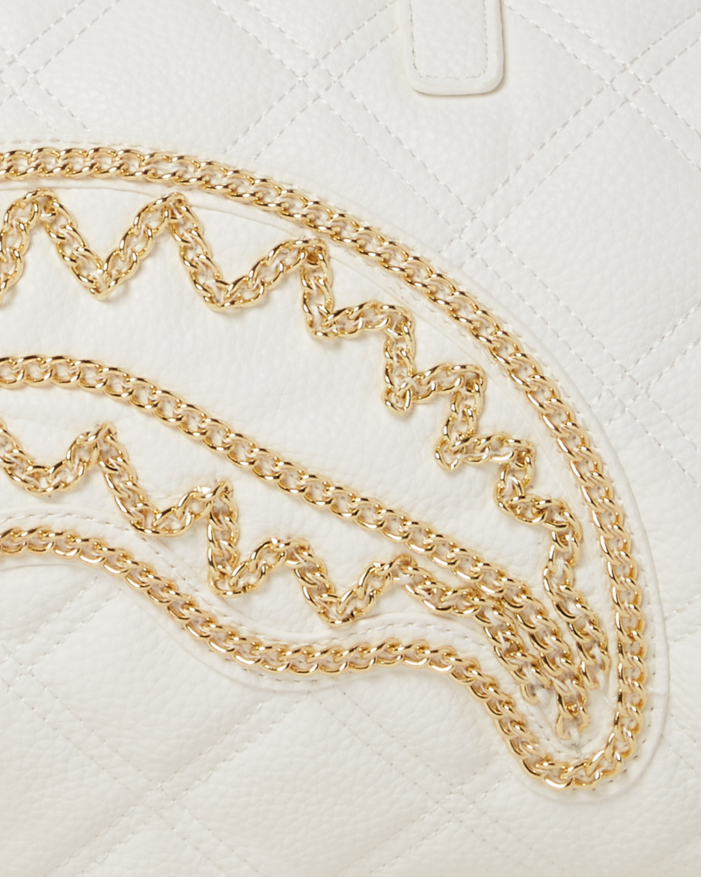 Riviera Le Blanc Gold Chain Shark Mini Duffle - Image 13