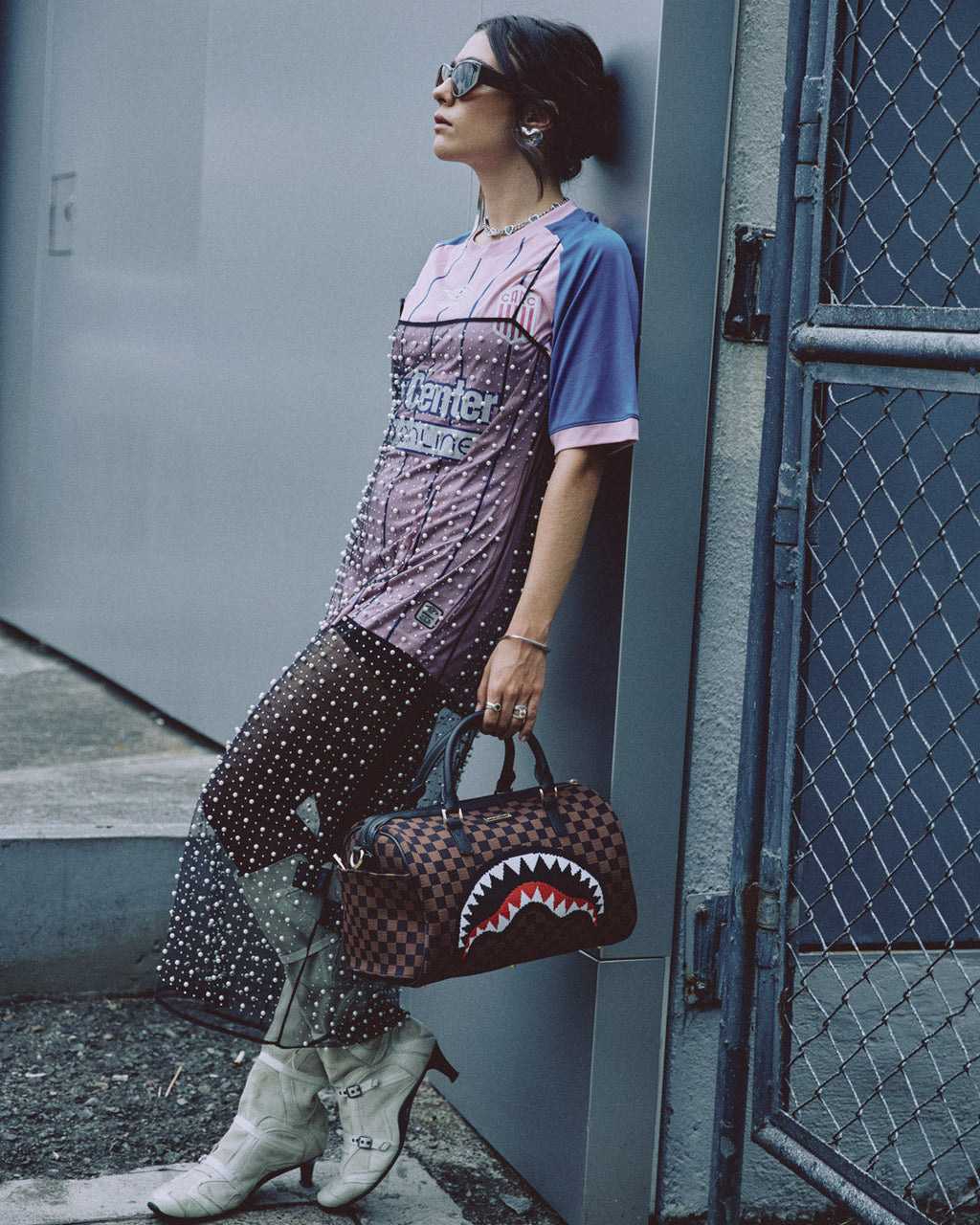 Kyotoknit Sharks in Paris Mini Duffle - Image 4