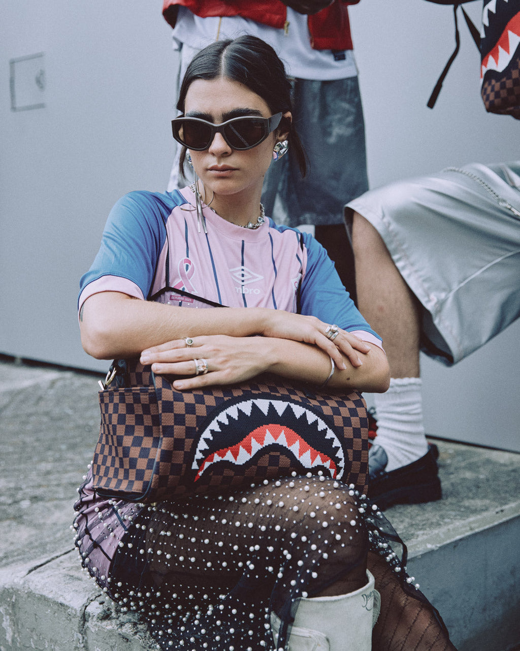 Kyotoknit Sharks in Paris Mini Duffle - Image 6