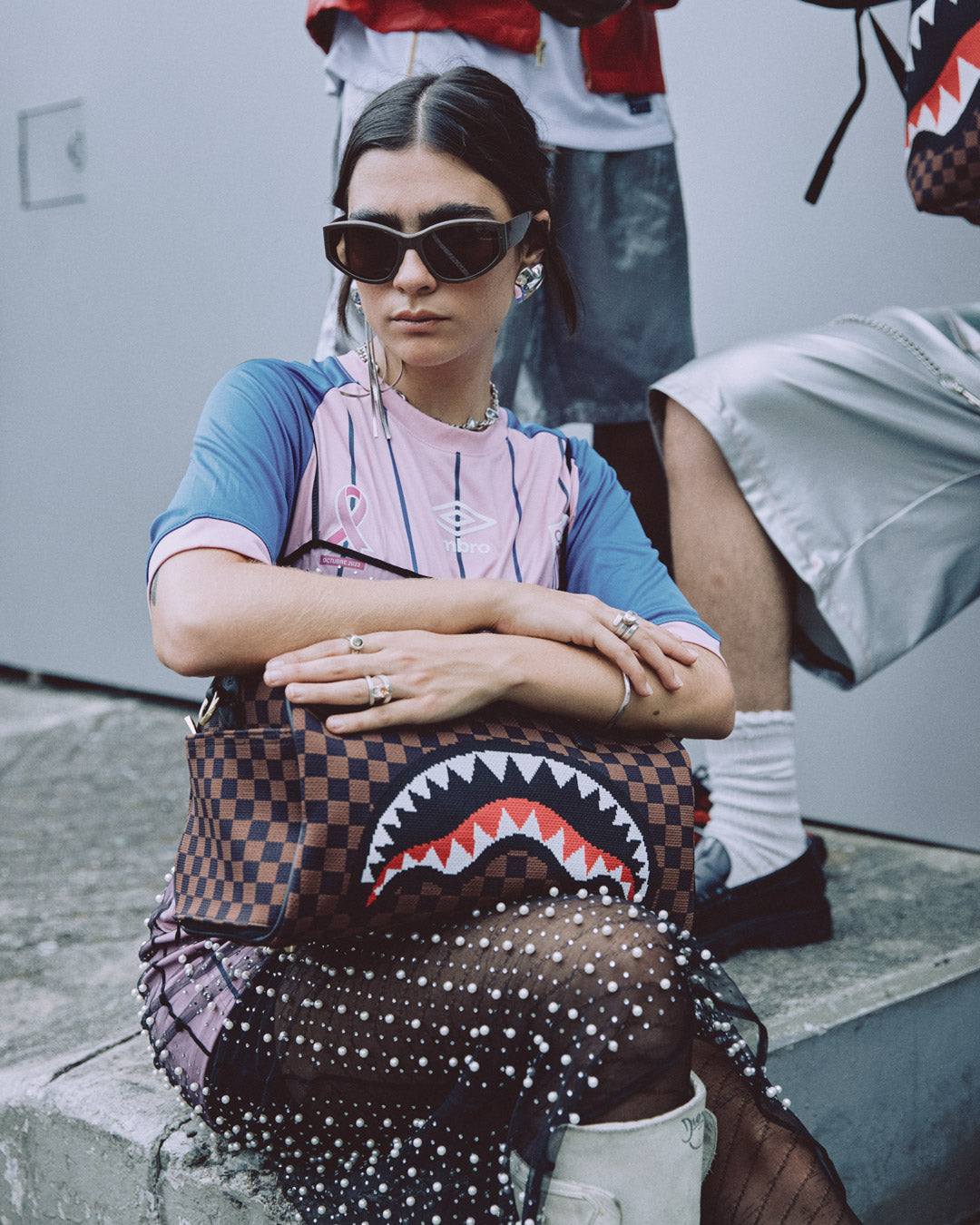 Kyotoknit Sharks in Paris Mini Duffle - Image 6