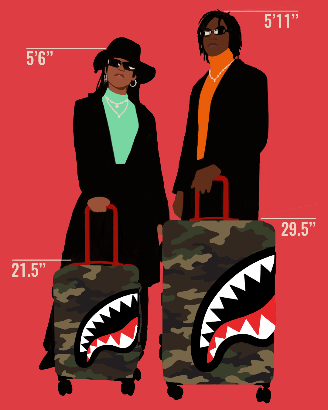 Sharknautics (Camo) 29.5” Full-Size Luggage - Image 16